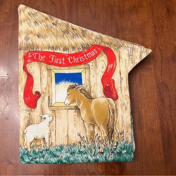 The First Christmas Soft Cloth Book Toddler Baby Holiday - Picture 2 of 8